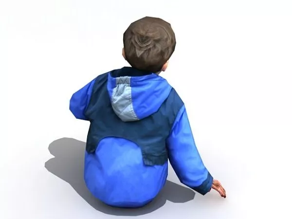 Boy Sitting On Floor 3d model Boy Sitting On Floor 3d model