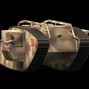 British Mark I Male Tank 3d model