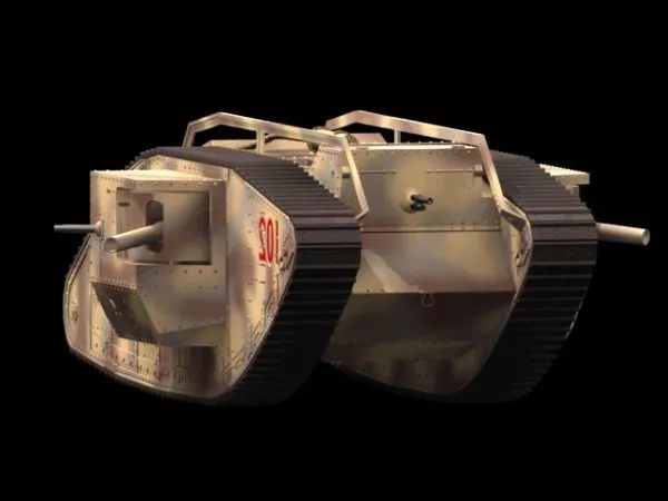 British Mark I Male Tank 3d model British Mark I Male Tank 3d model