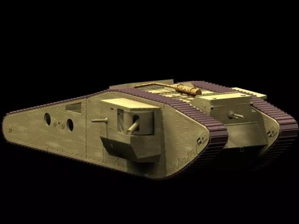 British Mark Iv Tadpole Tank 3d model British Mark Iv Tadpole Tank 3d model