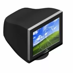 Broken Crt Computer Monitor 3d model