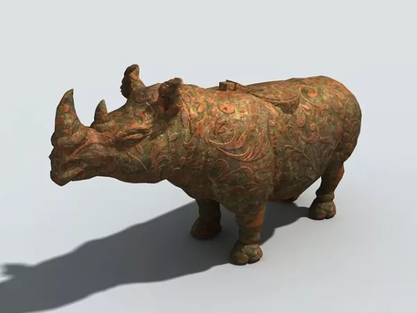Bronze Rhinoceros 3d model Bronze Rhinoceros 3d model