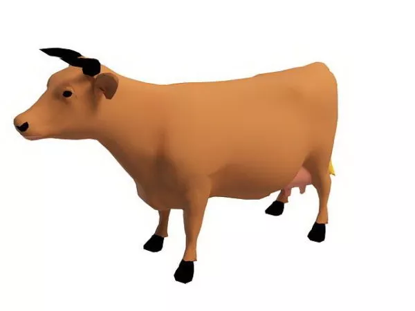 Brown Dairy Cow Animal 3d model Brown Dairy Cow Animal 3d model
