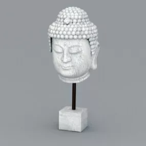 Buddha Head Sculpture 3d model