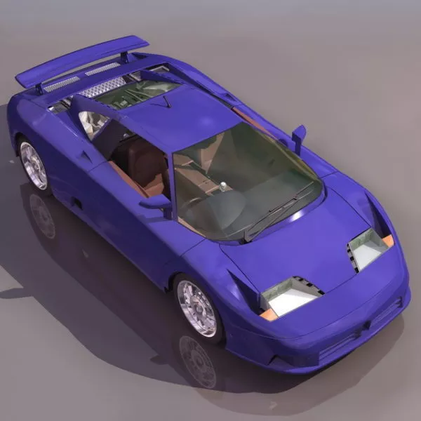 Realistic Bugatti Veyron Car 3d model