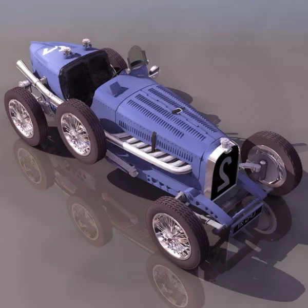 Bugatti Type 23 Brescia Two-seater 3d model Bugatti Type 23 Brescia Two-seater 3d model
