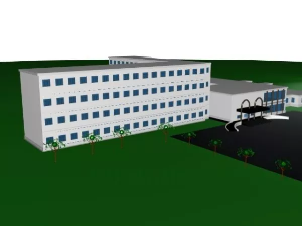 Building And Landscape 3d model Building And Landscape 3d model