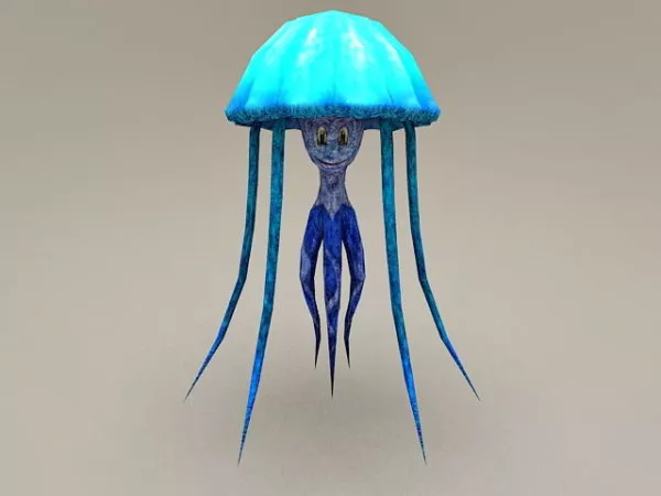 Bule Jellyfish Animal 3d model Bule Jellyfish Animal 3d model