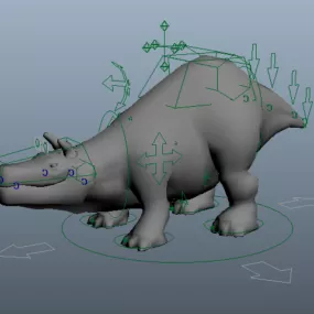 Bull Creature Rig 3d model