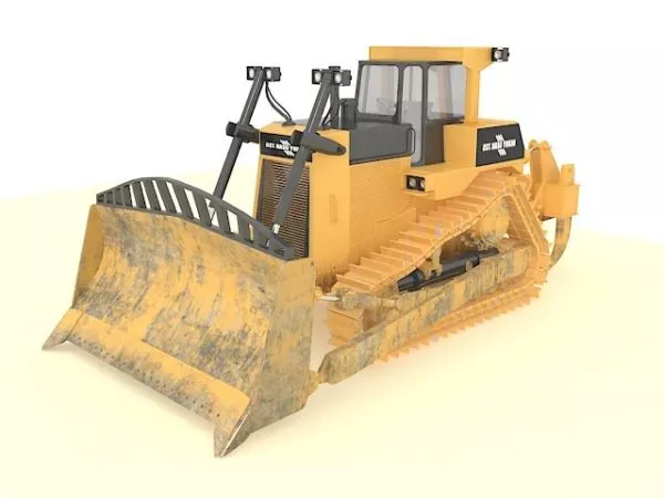 Yellow Bulldozer 3d model