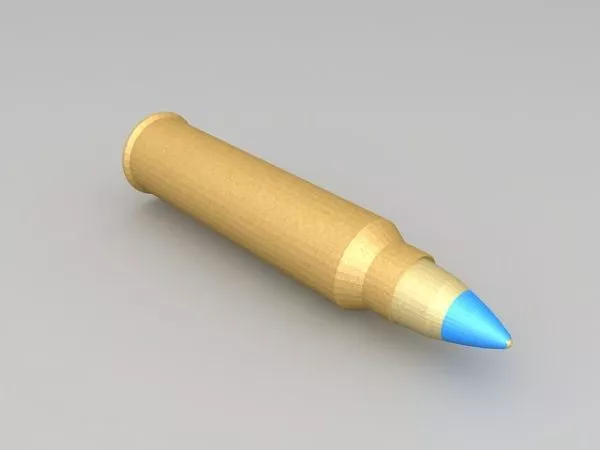 Gun Cylinder With Bullets 3d model