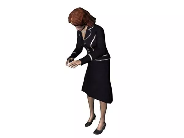 Character Business Lady Working 3d model Character Business Lady Working 3d model