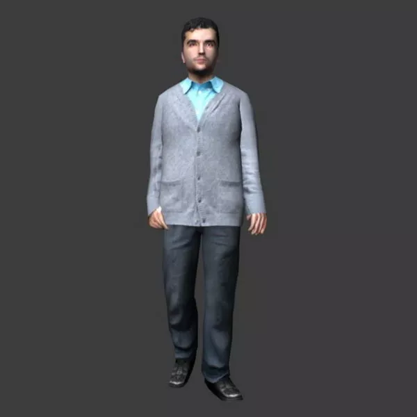 Business Man Posing Character 3d model Business Man Posing Character 3d model