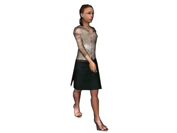 Character Business Woman Walking 3d model Character Business Woman Walking 3d model