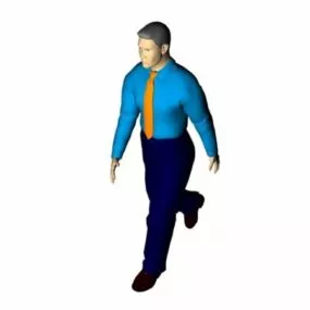 Character Businessman In Shirt 3d model