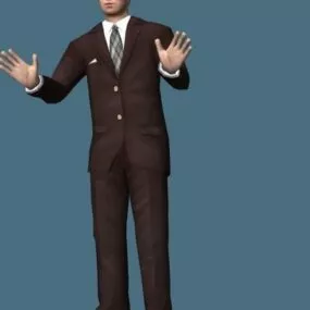 Businessman Standing Rigged 3d model