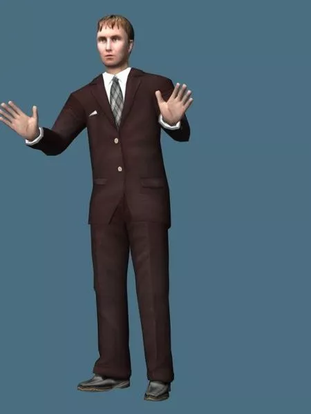 Human Rigged Biped Character 3d model