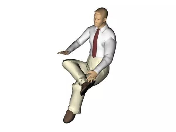 Cartoon Man With Rigged 3d model