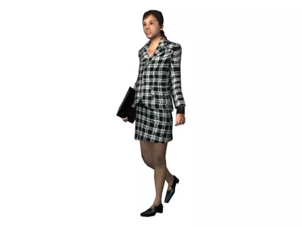 Character Businesswoman With Folder 3d model Character Businesswoman With Folder 3d model
