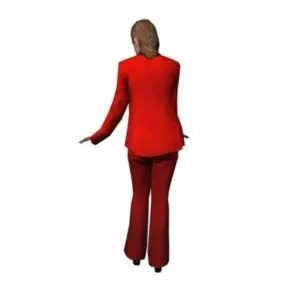 Character Businesswoman Working 3d model