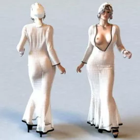 Buxom Lady 3d model