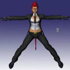 C. Viper Street Fighter Character 3d model