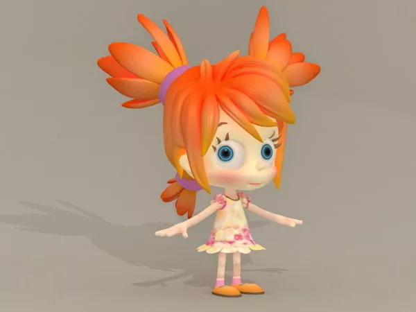 Cg Little Girl 3d model Cg Little Girl 3d model