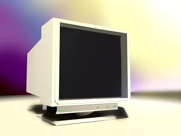 Crt Computer Monitor 3d model Crt Computer Monitor 3d model