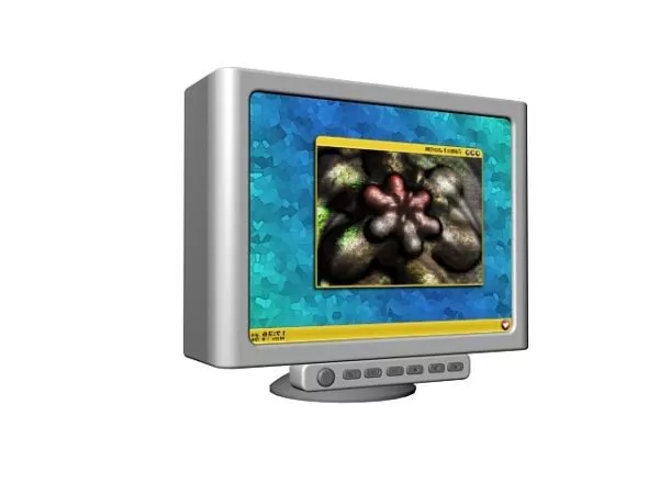 Thick Monitor Pc Lcd Gadget 3d model
