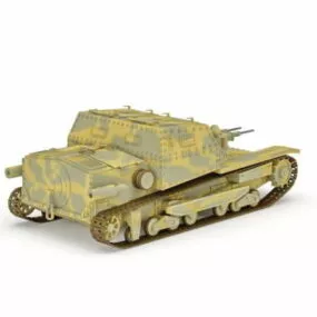 Cv-35 Italian Light Tank Weapon 3d model