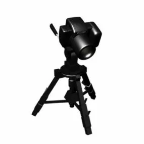 Camera On A Tripod 3d model