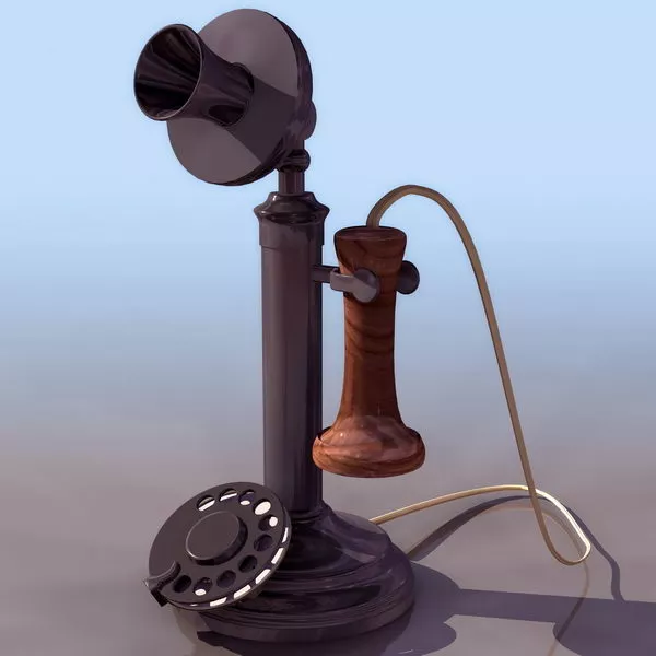 Candlestick Telephone 3d model Candlestick Telephone 3d model