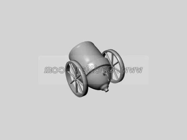 Vintage Cannon Old Artillery 3d model