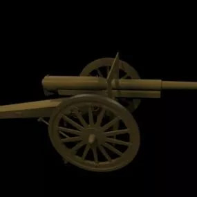 Canon De 75 M Schneider Mountain Artillery 3d model
