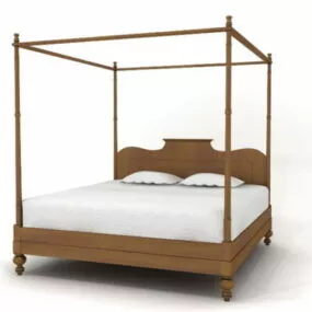 Furniture Canopy Generally Bed 3d model
