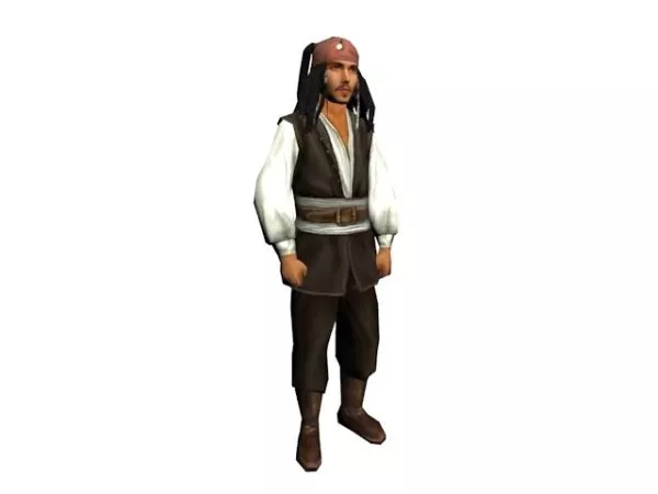 Captain Jack Sparrow Pirate Character 3d model Captain Jack Sparrow Pirate Character 3d model