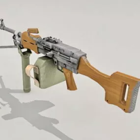 Car Mounted Machine Gun 3d model