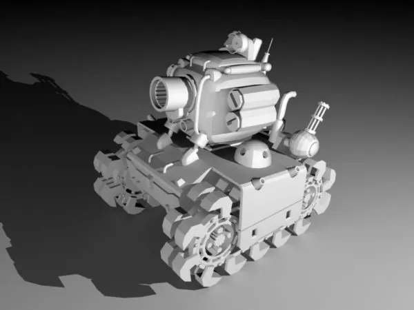 Cartoon Army Tank 3d model Cartoon Army Tank 3d model