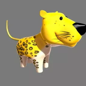 Cartoon Baby Leopard 3d model