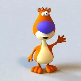 Cartoon Bear Funny 3d model