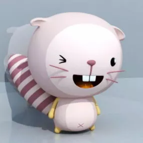 Cartoon Beaver Character 3d model