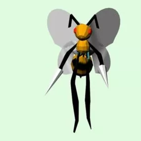 Cartoon Bee Walk Rig 3d model