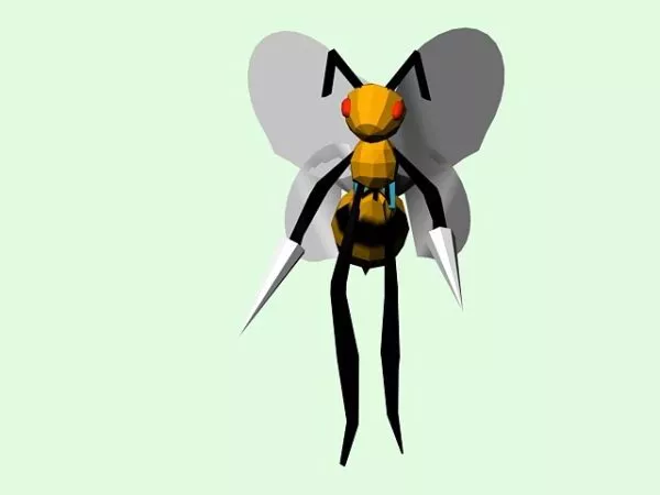 Wasp Bee With Texture 3d model