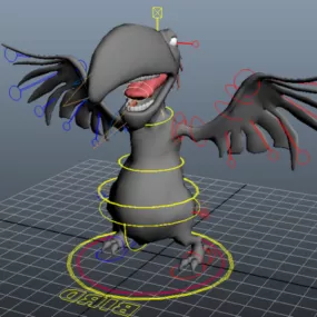Cartoon Bird Rig 3d model
