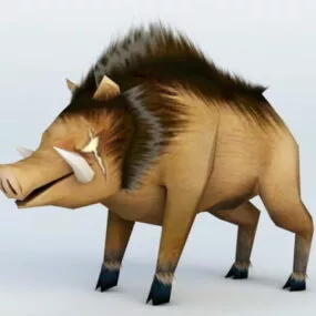 Cartoon Boar 3d model