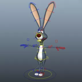 Cartoon Bunny Rabbit Rig Character 3d model
