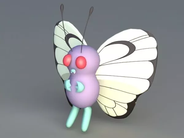 Cartoon Butterfly 3d model Cartoon Butterfly 3d model