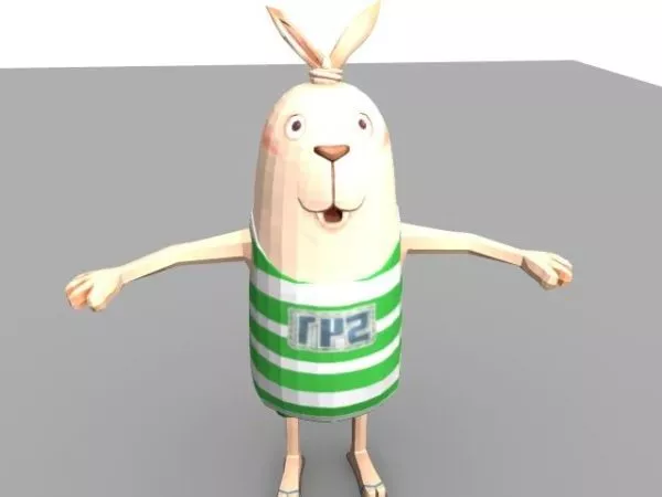 Rabbit Mask Character 3d model