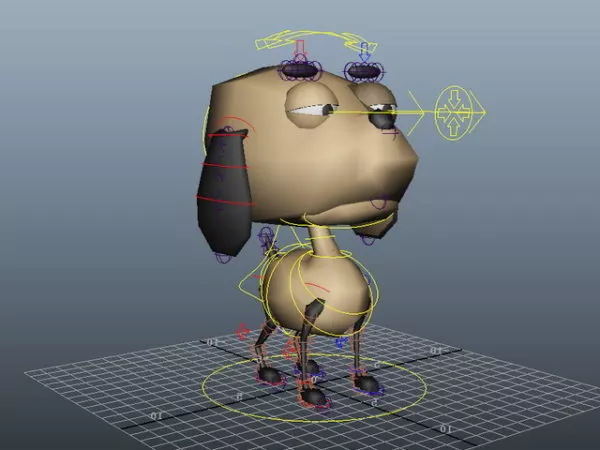 Realistic Tan Dog 3d model