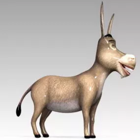 Cartoon Donkey Character 3d model